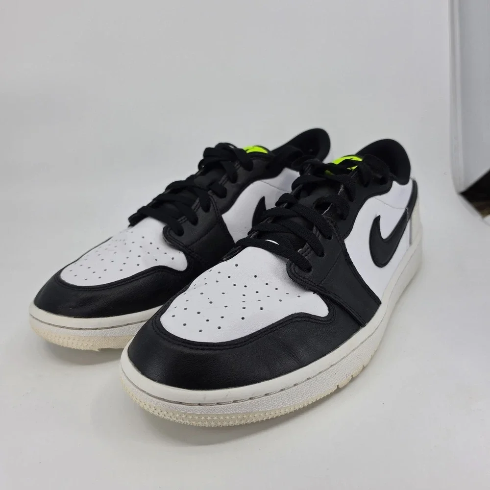 NIke Air Jordan 1 Low Golf Shoes Mens Sz 12.5 Phantom Volt DD9315-108 Panda Low
